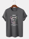Mens Letter Bear Graphics 100% Cotton Short Sleeve T-Shirt - Dark Grey