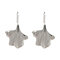 Trendy Ear Drop Earrings Silver Gold Apricot Leaves Plants Ear hook Earrings Jewelry for Women - Silver
