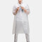 Защитный костюм для тела из полиэтилена Одноразовый пылезащитный и водостойкий походный дождевик - Белый