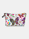 Portable Animal Plant Printed Makeup Bag Lattice Butterfly Women Travel Wash Storage Bag - #06