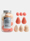 8 Pcs/Bottle Makeup Puff Beauty Eggs Wet-Dry Dual Purpose Gourd Sponge Eggs - Orange+Skin Color