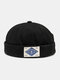Unisex Cotton Retro Outdoor Casual Brimless Beanie Skull Caps Landlord Hat - Black
