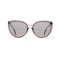 Round Color Large Frame Sunglasses Round Frame Cat's Eyes Retro Trend  - Smoke gray