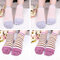 Women Warm Cotton Stripe Toe Socks Casual Soft Thick Breathable Soft Deodorant Combination Socks - 5