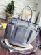 Women Vintage Large Capacity Crossbody Bag Shoulder Bag Handbag - Gray