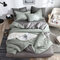 4-teiliges, minimalistisches Gitter-Bettwäsche-Set, gesteppte Steppdecke, Bettbezug, Kissenbezüge, Queen-Size-Größe - #2
