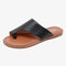 Women Holiday Beach Toe Ring Comfy Flat Casual Sandals - Black