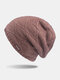 2 Pcs Men Rabbit Fur Knitted Plus Velvet Argyle Thicken Face Protection Ear Protection Beanie Hat Bib Scarf Set - Khaki Hat
