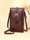 Women Alligator Multi-Slot Comestic Crossbody Bag Phone Bag PU leather Clutch Bag Card Bag - Dark Brown