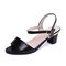 Women Large Size Opened Toe High Heel Sandals - Black