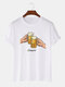 Mens Beer Cheers Graphic Crew Neck Cotton Short Sleeve T-Shirts - White