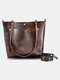 Vintage Oversized Shoulder Bag Handbag Tote - Coffee