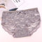 Sexy See Through Lace Hollow Low Rise Breathable Panties - Grey