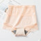 High Waisted Lace Tummy Shaping Cotton Seamless Panties - Nude