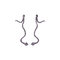 Orecchini pendenti con piercing al serpente punk Orecchini con micro strass pavimentati Orecchini da donna Gioielli per feste - Nero