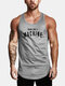 Mens Mesh Breathable Quick-Drying Sport Tank Tops - Gray