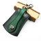 Uomo Vera Pelle Vintage Outdoor Casual Cintura Chiave Borsa - verde
