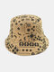 Unisex Cotton Double-sided Wearable Overlay Paisley Pattern Print Vintage Breathable Bucket Hat - Khaki