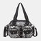 Women Waterproof Animal Pattern Handbag Crossbody Bag - Black