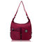 Women Nylon Waterproof Multifunctional Handbags Crossbody Bag Backpack Large Capacity Shoulder Bags - Burgundy
