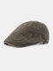 Men Cotton Embroidery Chinese Style Pattern Adjustable Flat Hat Forward Hat Beret Hat - Green
