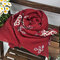 Women Embroidered Comfort Linen Scarves - Red