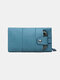 Women Retro 6.5 Inch Phone Bag Multifunction Multi-card Slots Wallet - Blue
