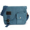 Vintage Messenger Bag Canvas Crossbody Bag Shoulder Bag For Men - Blue