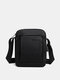 Men Nylon Casual Multifunction Multi-Pockets USB Crossbody Bag Shoulder Bag - Black