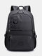 Large Capacity Dacron Casual Travel 18 Inch Multi-Carry Laptop Bag Backpack For College Students Men Women - Black