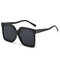 Retro Big Box New Sunglasses Contrast Color Sunglasses - Black