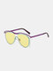 Unisex Double-layer Lens Large Frame Letter Pattern UV Protection Personality Sunglasses - #02