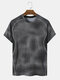 Men Snakes Skin Print Fit Gym Clothes Running Breathable Quick dry T-Shirt - Dark Gray