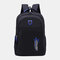 Men Multi-Layers Large Capacity School Bag Backpack - Blue