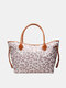 Women Artificial Leather Elegant Large Capacity Tote Bag Casual Working Magnetic Button Handbag - #19