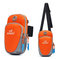 Women Nylon Earphone Running Arm Bag Phone Bags - Orange