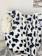 Women Plush Cow Pattern Prints Shoulder Bag Handbag Crossbody Bag - #03