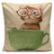 Cute Cartoon Animals Koala Dog Orangutan Throw Pillow Case Sofa Car Office Cushion Cover - #1