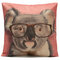 Cute Cartoon Animals Koala Dog Orangutan Throw Pillow Case Sofa Car Office Cushion Cover - #6