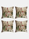4 PCs Linen Christmas Decoration In Bedroom Living Room Sofa Cushion Cover Throw Pillow Cover Pillowcase - #03