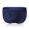 Solid Color Mesh Wide Waitband Breathable Briefs for Men - Royal Blue