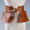 Pu Leather Corset Belts for Ladies High Waistband Bowknot Women Dress Waist Belt  - Camel