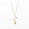 Fashion Pendant Gold Necklace Rose Plant Pendant Chain Necklace Sweet Jewelry for Women - Gold