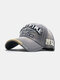 Unisex Cotton Letter Digital Embroidery Patch Fashion Sunscreen Baseball Caps - Gray
