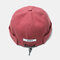 Мужчины и Женское Solid Color Retro Drawstring Череп Hat Beanie - Красный