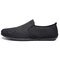 Men Canvas Comfy Soft Sole Slip On Casual Driving Loafers - Black