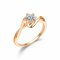 Elegant Couple Finger Rings Alloy Zircon Hollow Round Rings Finger Jewelry for Women Men - #1