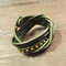 Fashion Vintage Pure Hand-Woven Leather Bracelets All-Match Temperament Men Women Multilayer Bracelets - Green