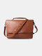 Men Vintage Multifucntion Large Capacity Messenger Crossbody Bag Handbag - Brown