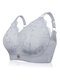 Plus Size Lace Thin Non-Padded Wireless Full Coverage Minimize Bras Sexy Bralettes For Cool Summer - Grey